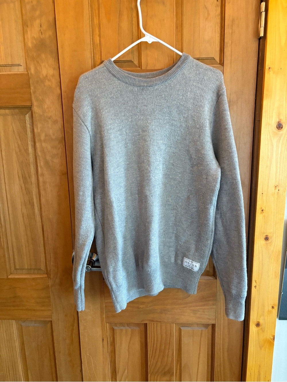 Neutral Gray Crewneck Sweater - Women's Classic Scoop
